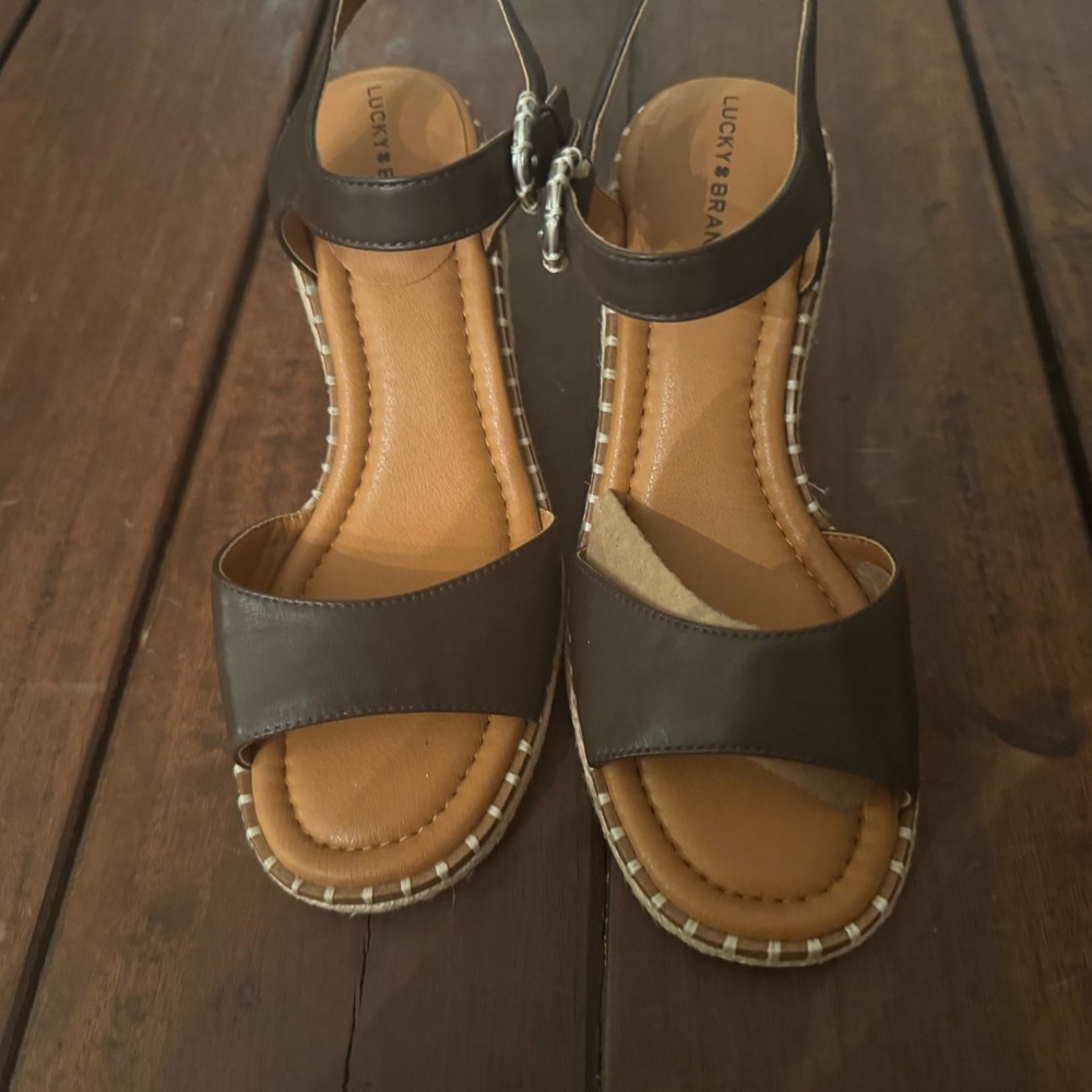 Lucky leather heeled sandals